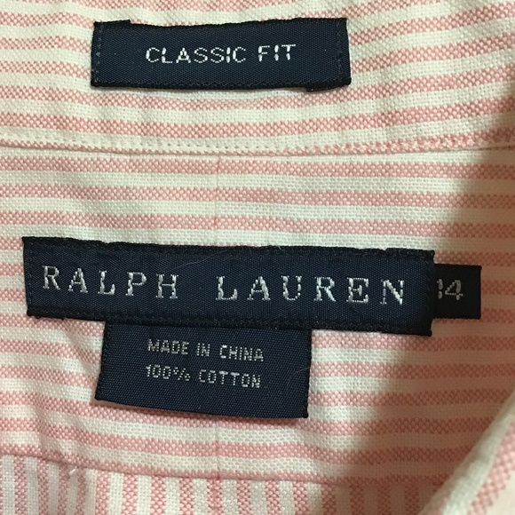 Ralph Lauren Pink Striped Button Down Shirt - Picture 3 of 3